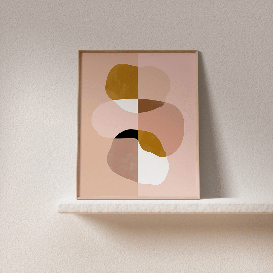 Pink Balancing Shapes Poster No.1 - Image 3