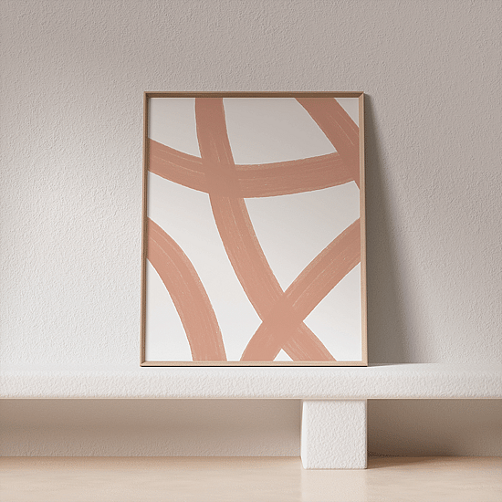 Pink Paint Stroke Poster No.2 - Image 3