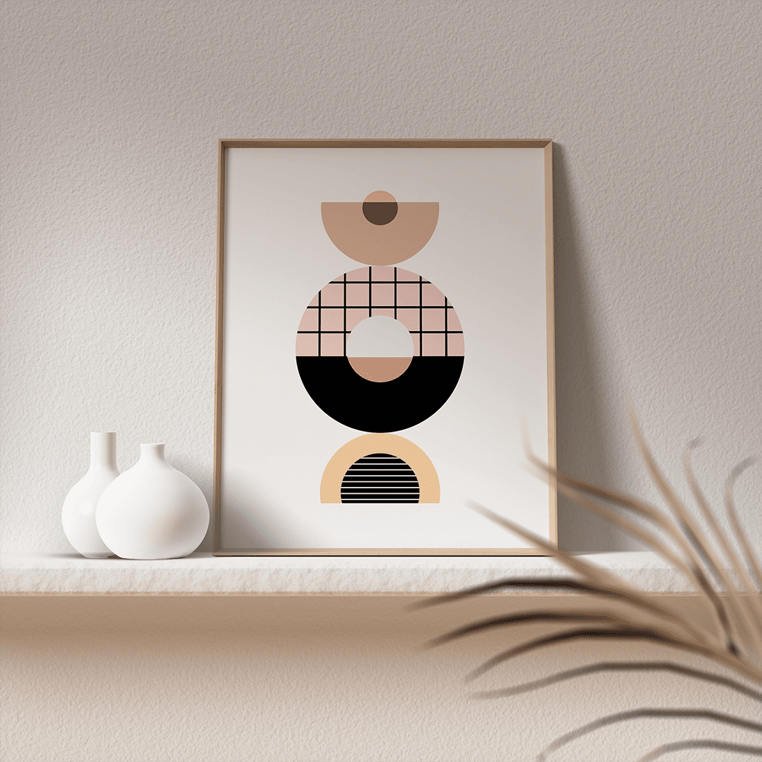 Geometric Blush Pink Poster No.1 - Image 3