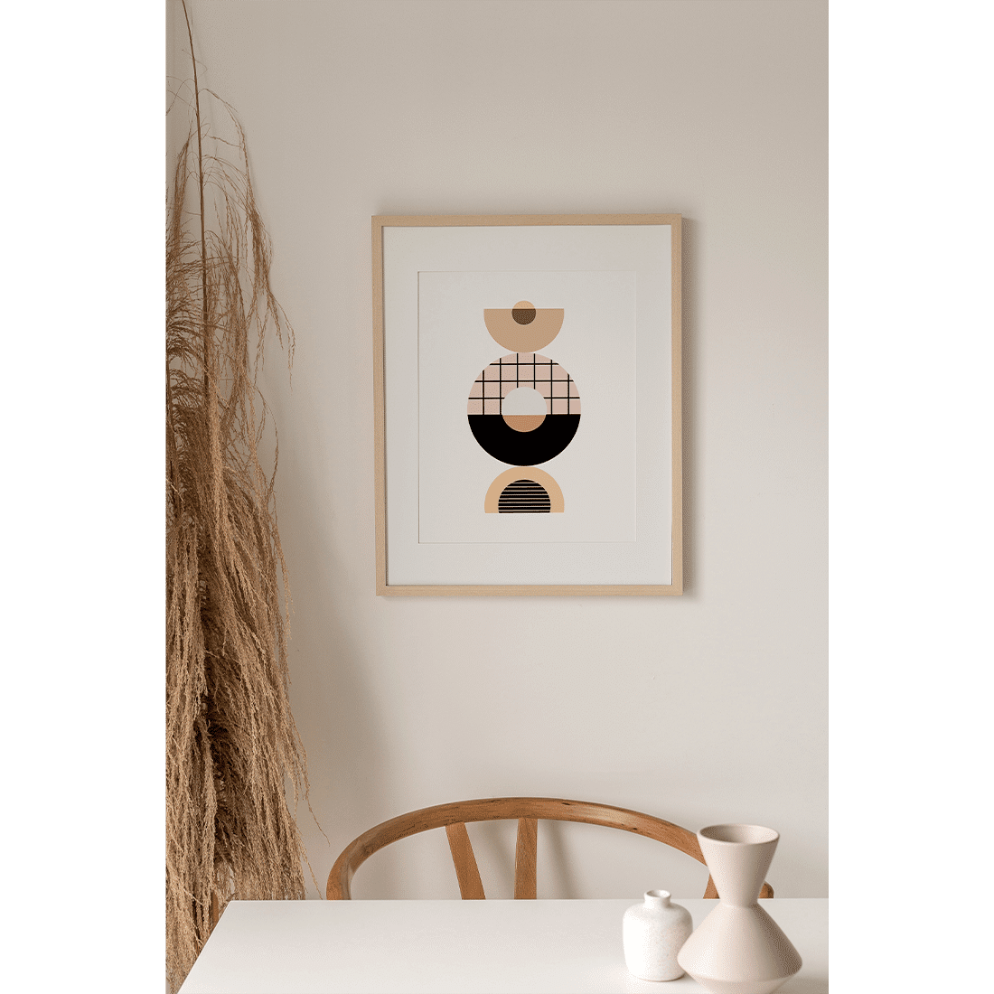 Geometric Blush Pink Poster No.1 - Image 2