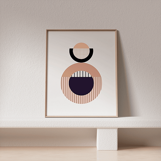 Geometric Blush Pink Poster No.2 - Image 3