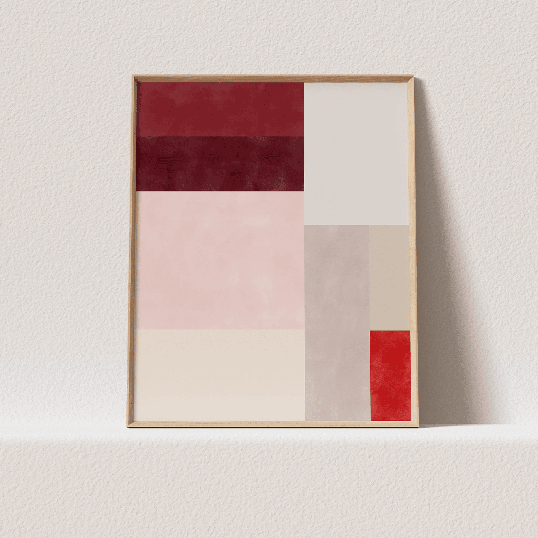 Red & Pink Colour Block Poster - Image 3