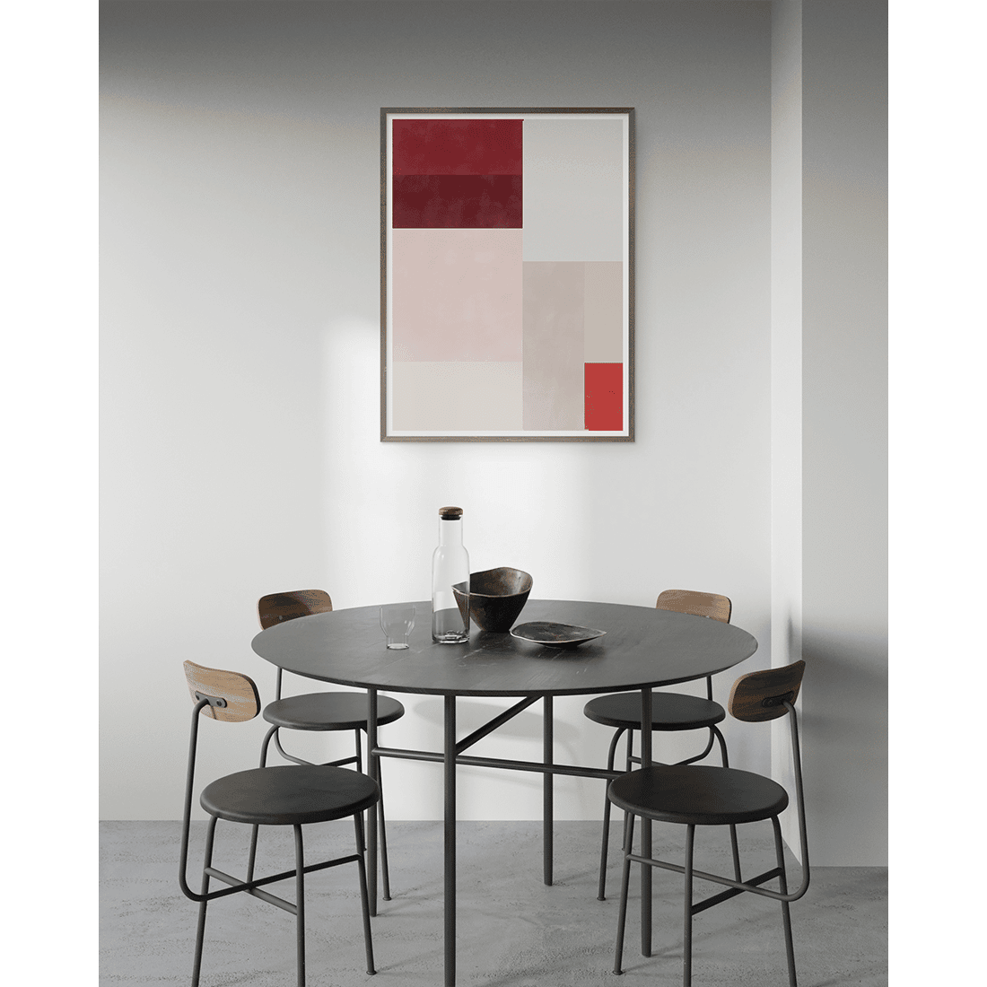 Red & Pink Colour Block Poster - Image 4