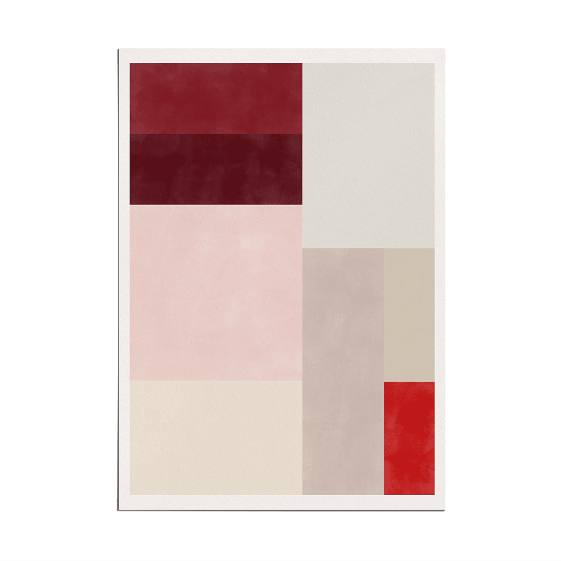 Red & Pink Colour Block Poster - Image 5