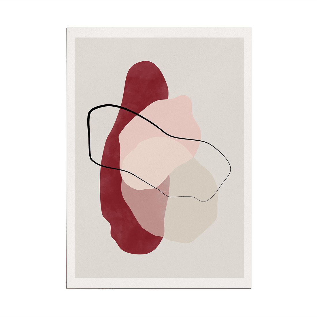 Pink & Red Abstract Shapes Poster - Image 5