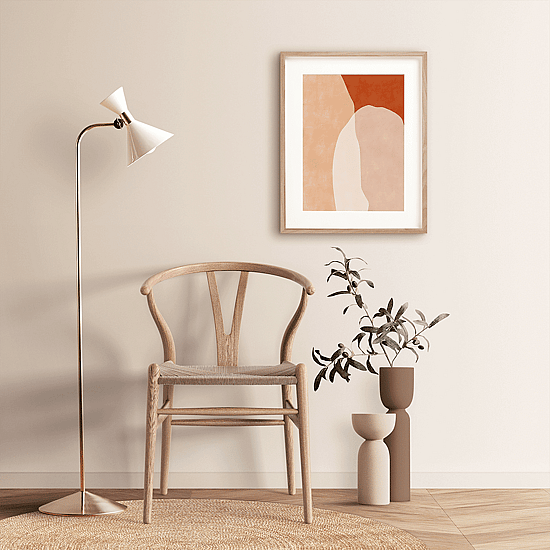 Burnt Orange Shapes Poster No.1 - Image 3