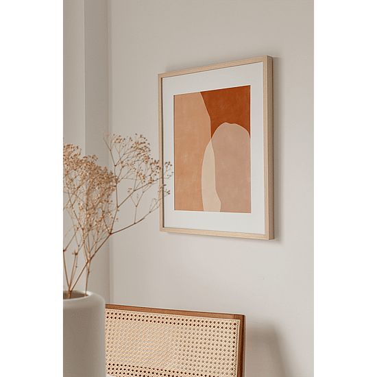 Burnt Orange Shapes Poster No.1 - Image 2