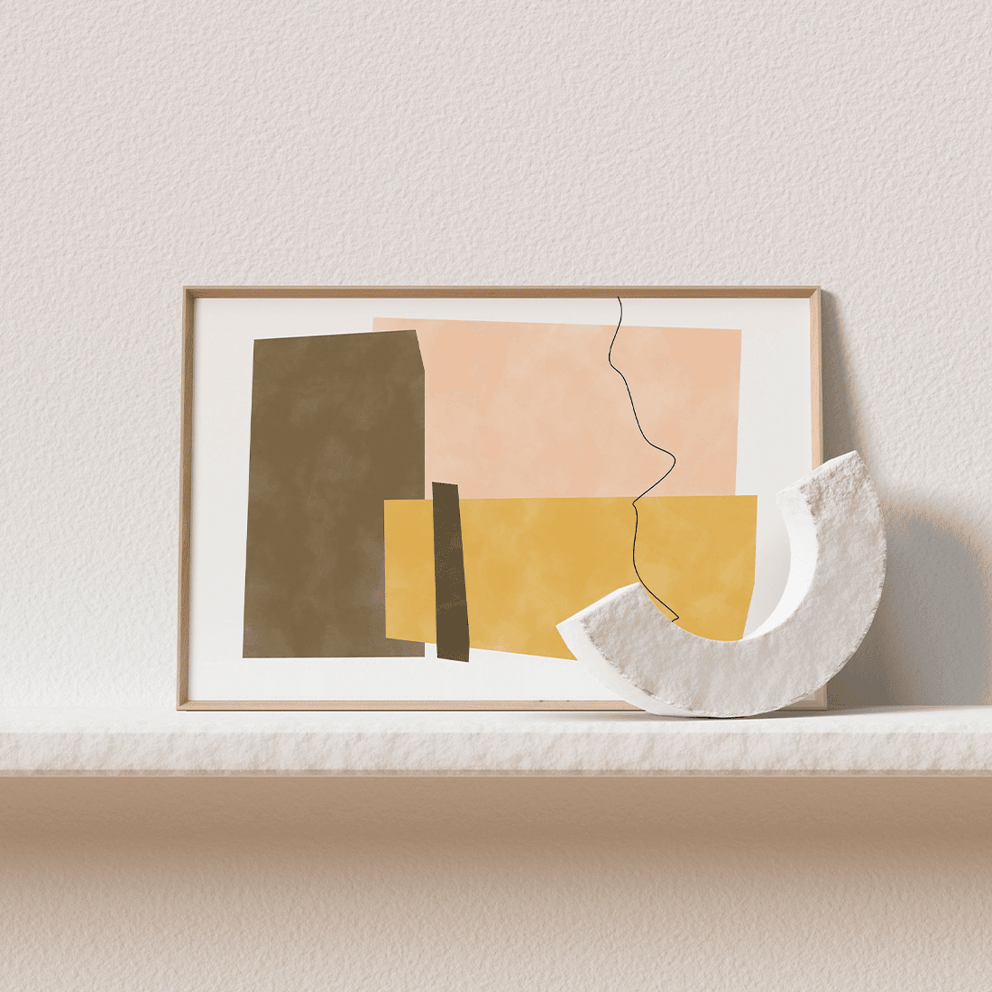 Yellow Paper Cuts Poster No.1 - Image 3