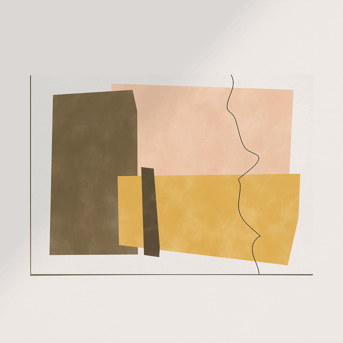 Yellow Paper Cuts Poster No.1 - Image 5