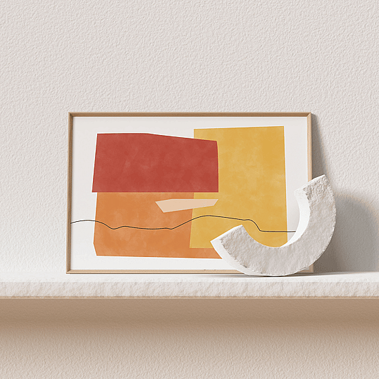 Yellow Paper Cuts Poster No.2 - Image 3