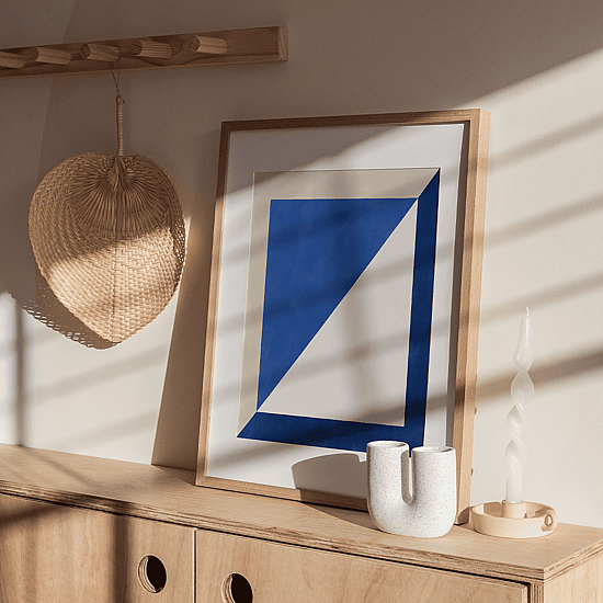 Blue Geometric Poster No.4 - Image 2