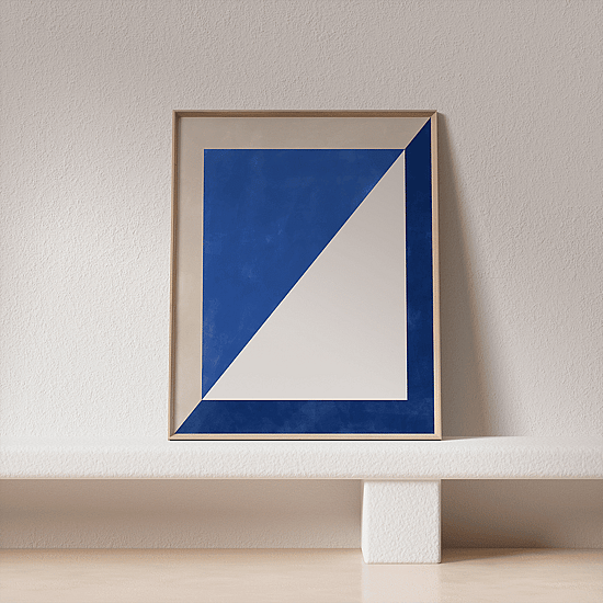 Blue Geometric Poster No.4 - Image 3