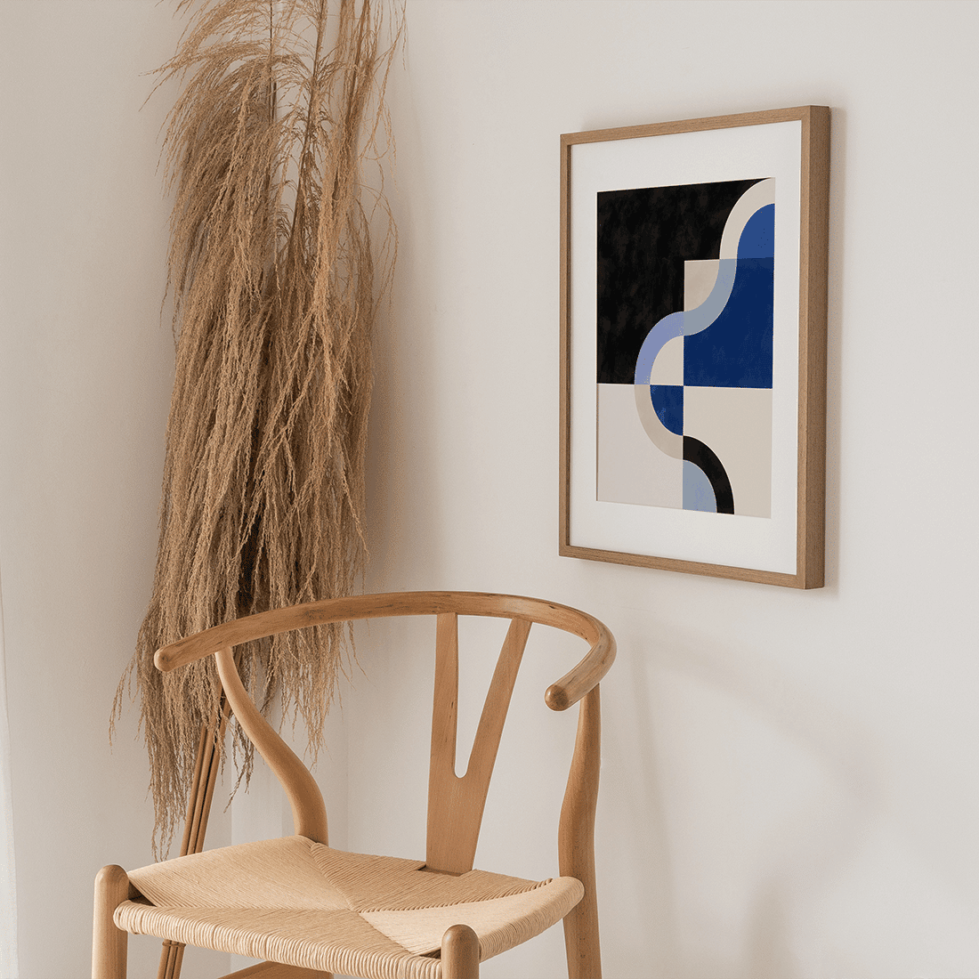 Blue Geometric Shapes Poster - Image 3
