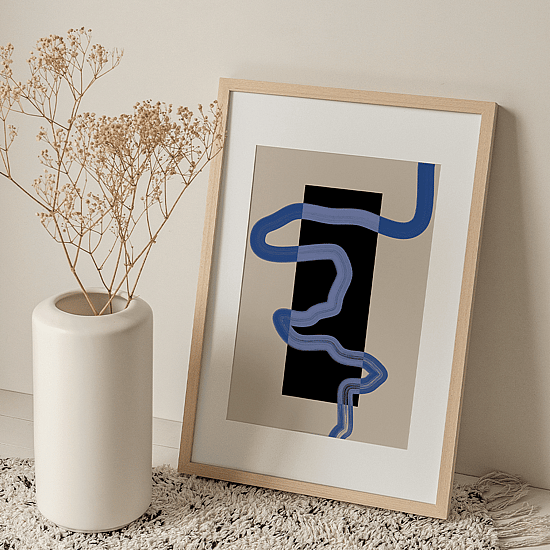 Blue Curve Poster No.2 - Image 5