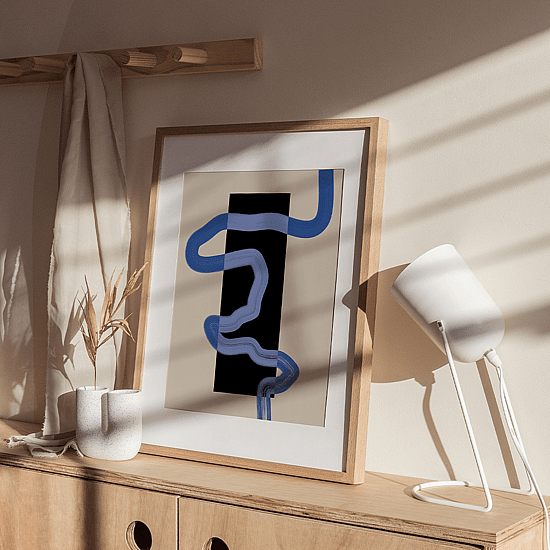 Blue Curve Poster No.2 - Image 4