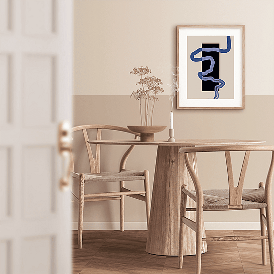 Blue Curve Poster No.2 - Image 2