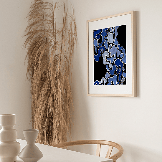 Blue Abstract Shapes Poster - Image 3