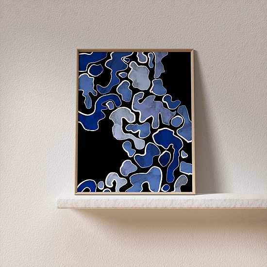 Blue Abstract Shapes Poster - Image 4