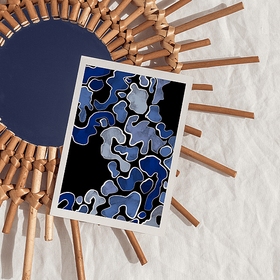 Blue Abstract Shapes Poster - Image 5