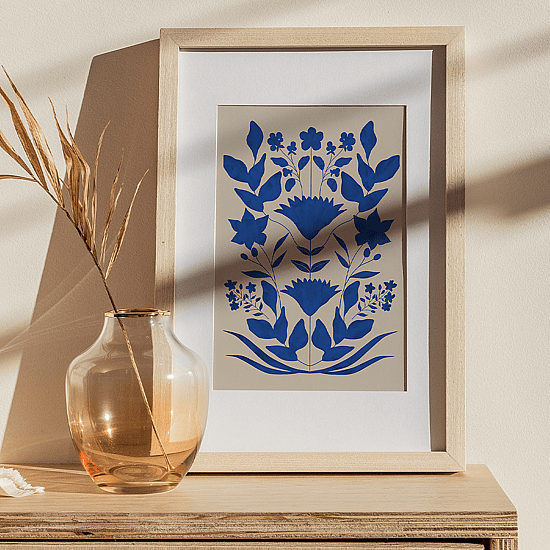Vintage Blue Botanics Poster No.1 - Image 3