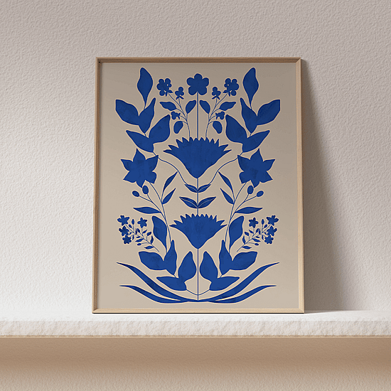 Vintage Blue Botanics Poster No.1 - Image 4