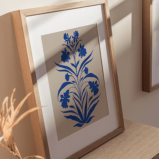 Vintage Blue Botanics Poster No.2 - Image 2