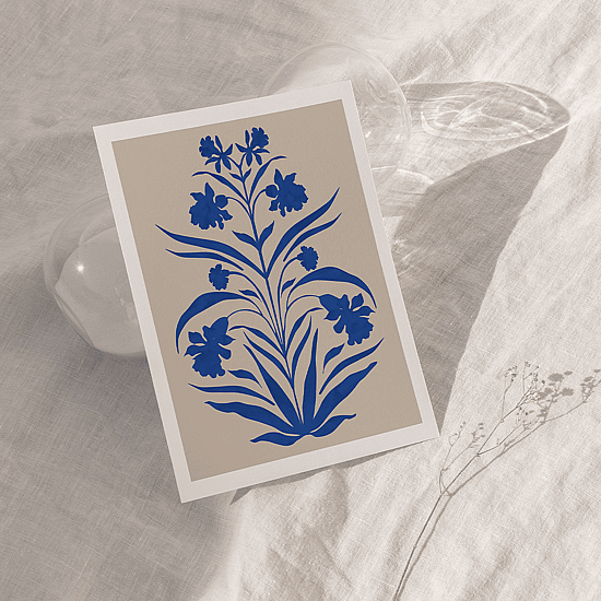 Vintage Blue Botanics Poster No.2 - Image 5