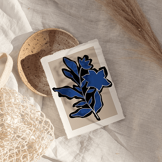 Blue Botanical Poster No.1 - Image 4