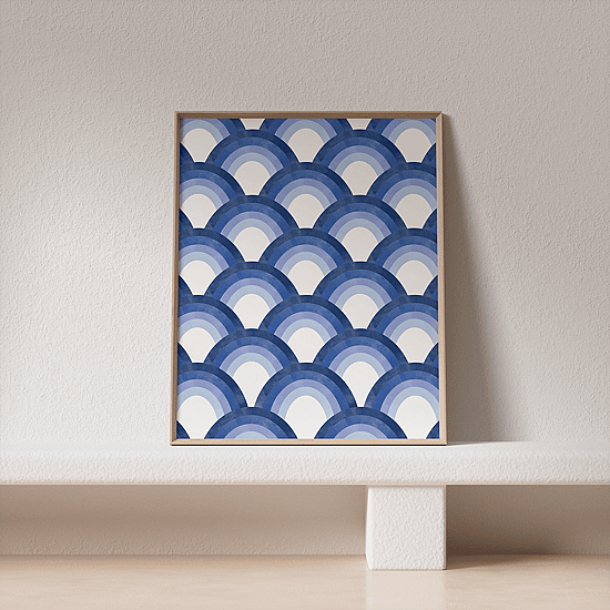Retro Blue Poster - Image 4