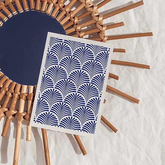 Blue Peacock Pattern Poster - Image 4