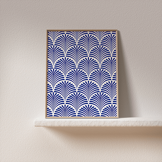 Blue Peacock Pattern Poster - Image 5