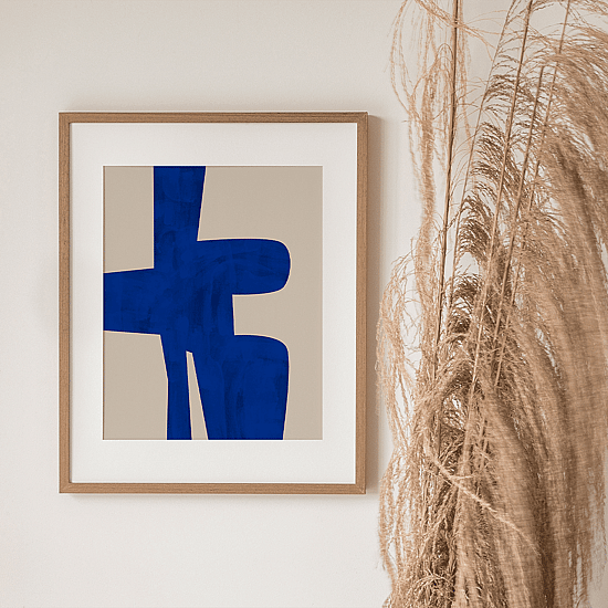 Blue Abstract Shape Poster No.1 - Image 2