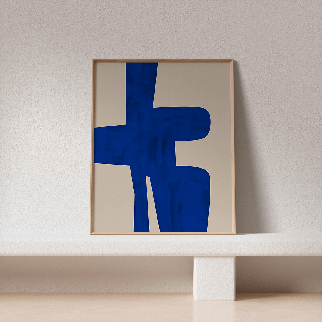 Blue Abstract Shape Poster No.1 - Image 3