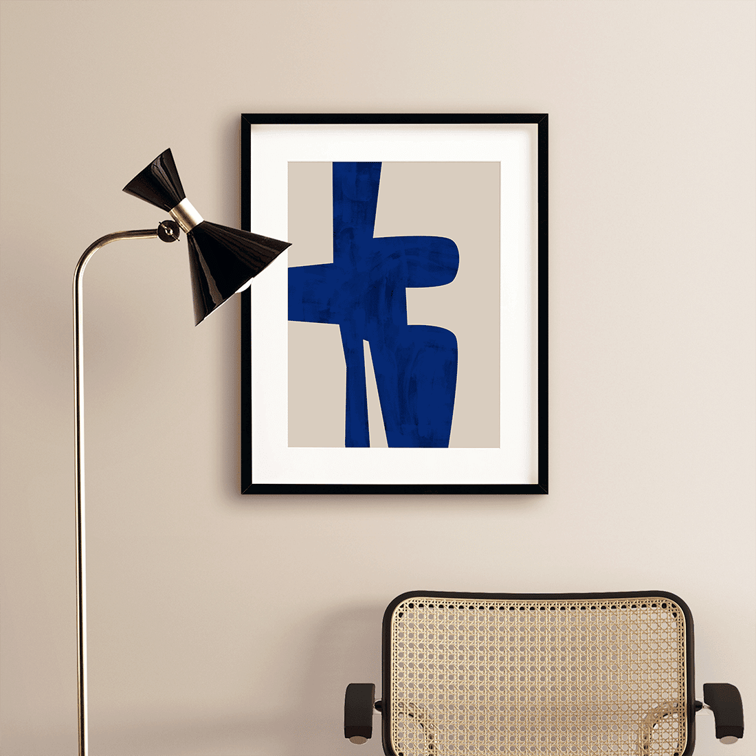 Blue Abstract Shape Poster No.1 - Image 5