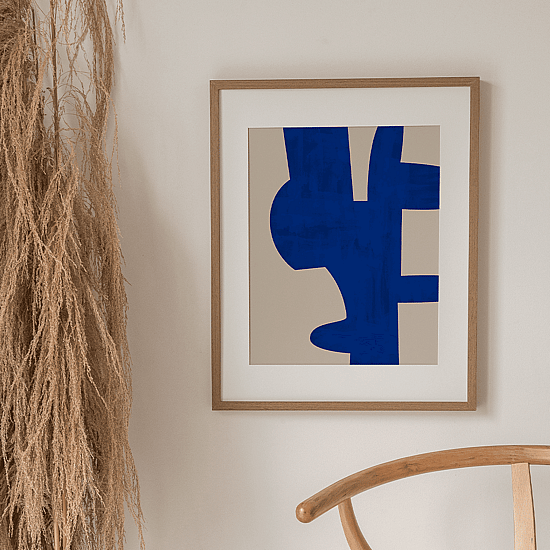 Blue Abstract Shape Poster No.2 - Image 2
