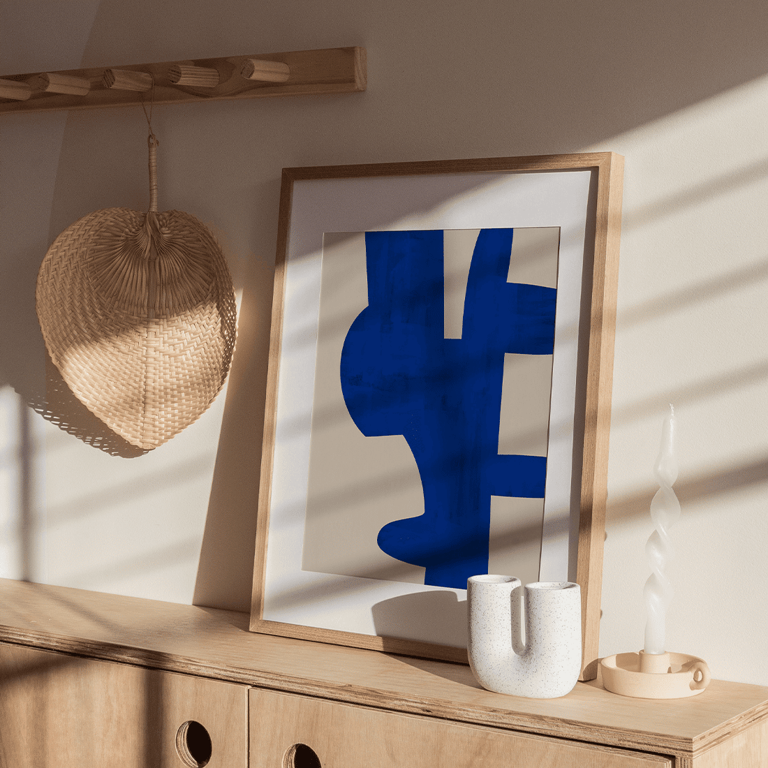 Blue Abstract Shape Poster No.2 - Image 3