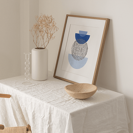 Abstract Geometric Blue Poster No.1 - Image 3