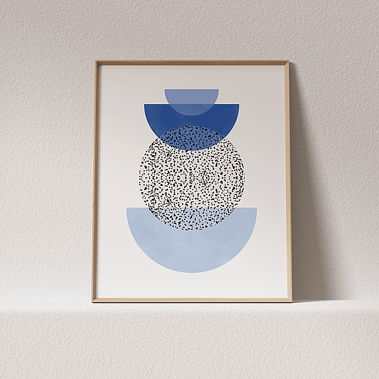 Abstract Geometric Blue Poster No.1 - Image 2