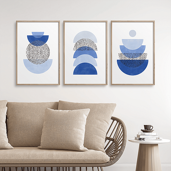 Abstract Geometric Blue Poster No.1 - Image 5