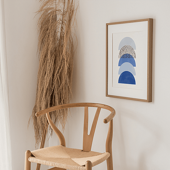 Abstract Geometric Blue Poster No.2 - Image 4