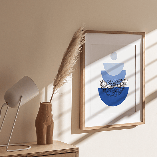Abstract Geometric Blue Poster No.3 - Image 2