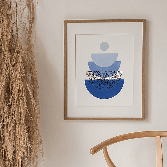 Abstract Geometric Blue Poster No.3 - Image 4