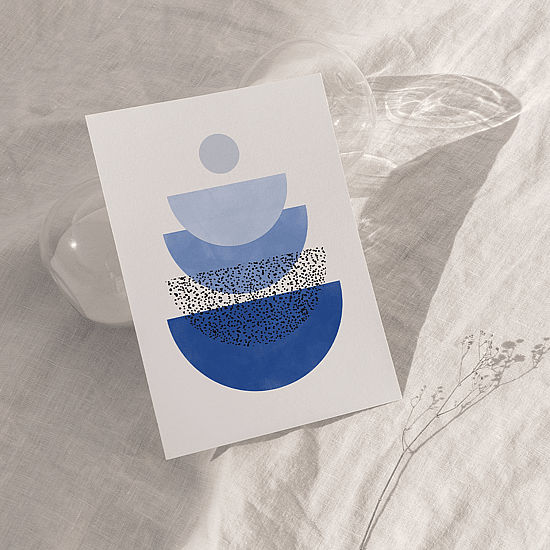 Abstract Geometric Blue Poster No.3 - Image 5