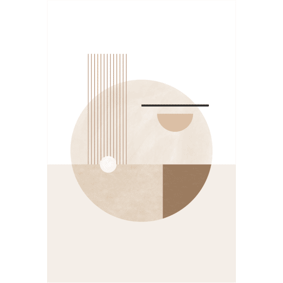 Neutral Semicircles Poster No.2