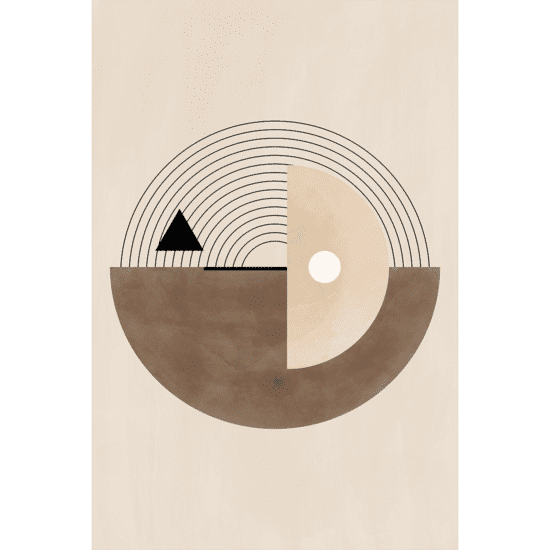 Beige Semicircles Poster No.1