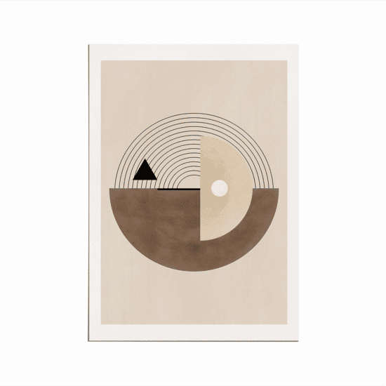 Beige Semicircles Poster No.1 - Image 5