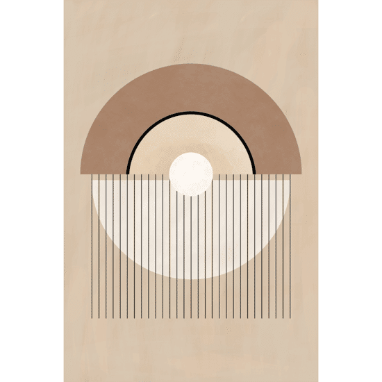 Beige Semicircles Poster No.2