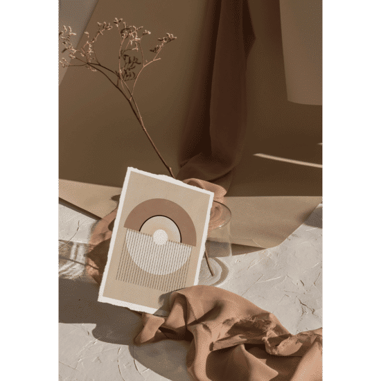 Beige Semicircles Poster No.2 - Image 5