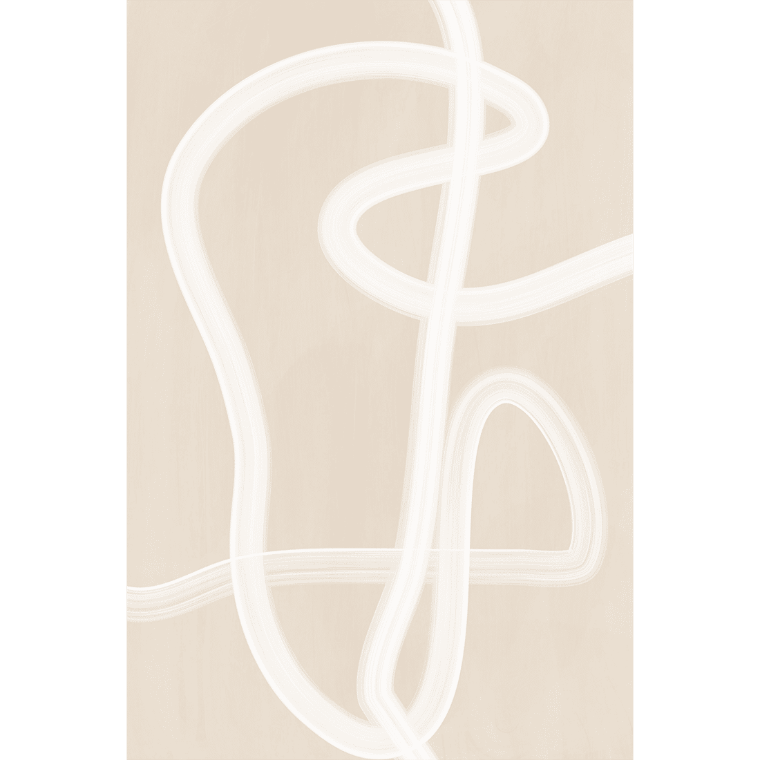 White Brush Stroke Poster No.1