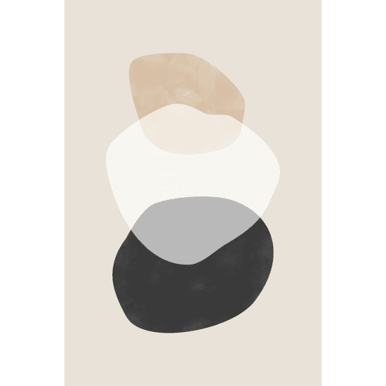 Beige Boho Shapes Poster